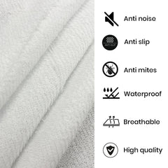 Jointless Recommended Premium & Export Quality Terry Cotton 100% Waterproof Fitted Style Mattress Protector- White Color