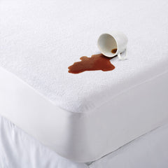 Jointless Recommended Premium & Export Quality Terry Cotton 100% Waterproof Fitted Style Mattress Protector- White Color