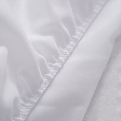 Jointless Recommended Premium & Export Quality Terry Cotton 100% Waterproof Fitted Style Mattress Protector- White Color