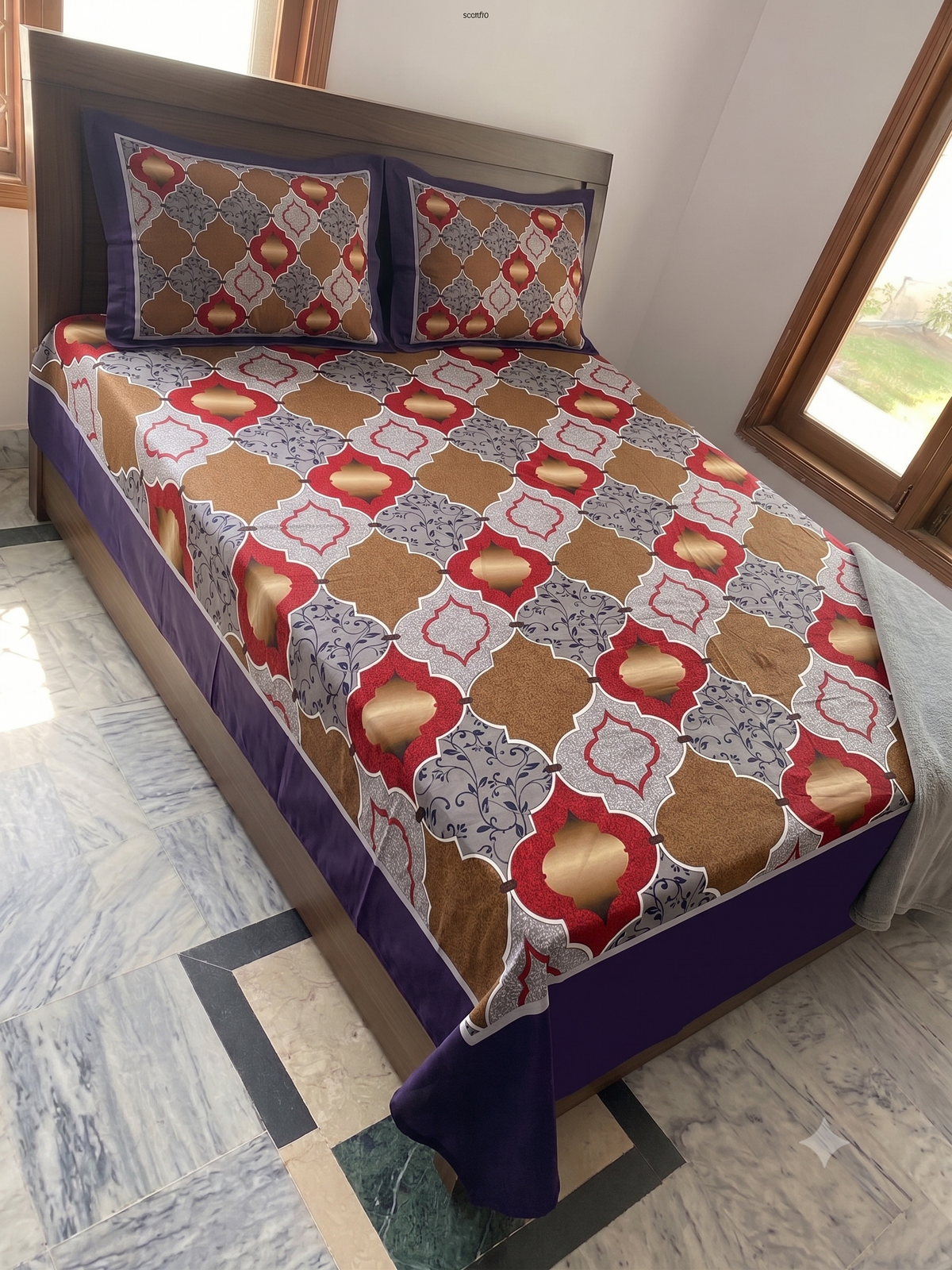 3 Pcs Bed Sheets (Crystal Fabric)
