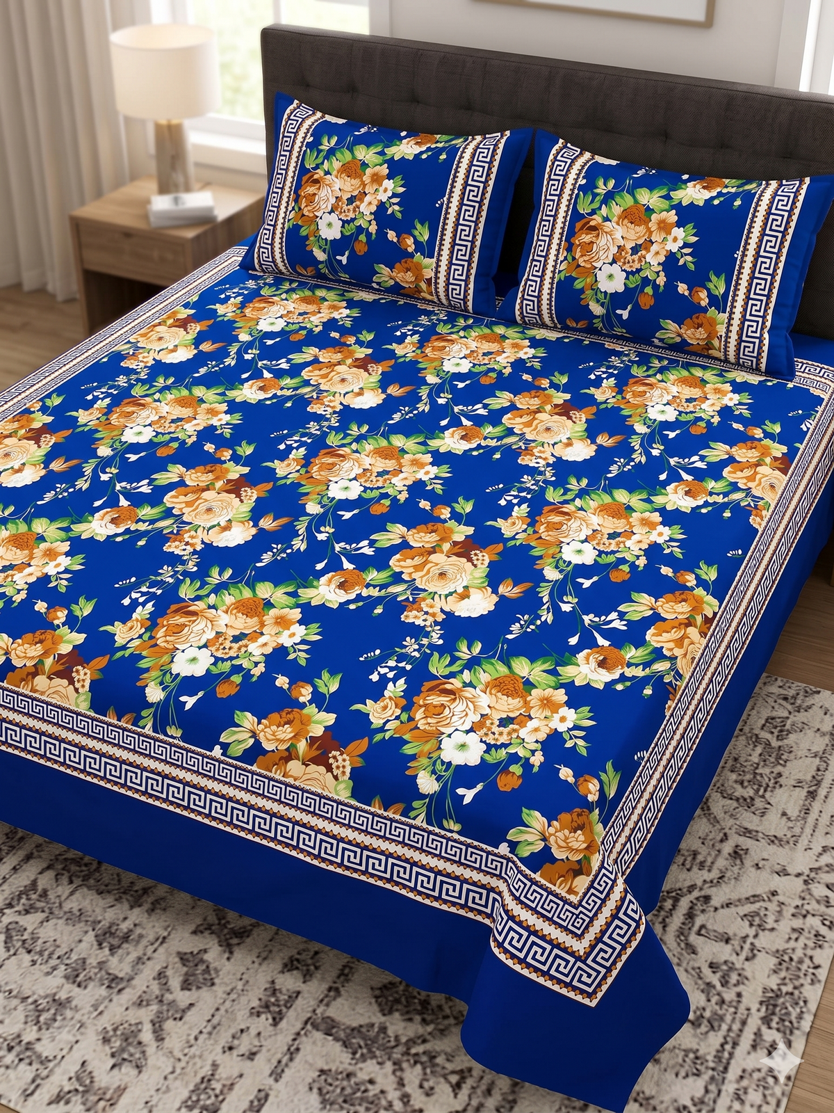 3 Pcs Bed Sheets (Crystal Fabric)