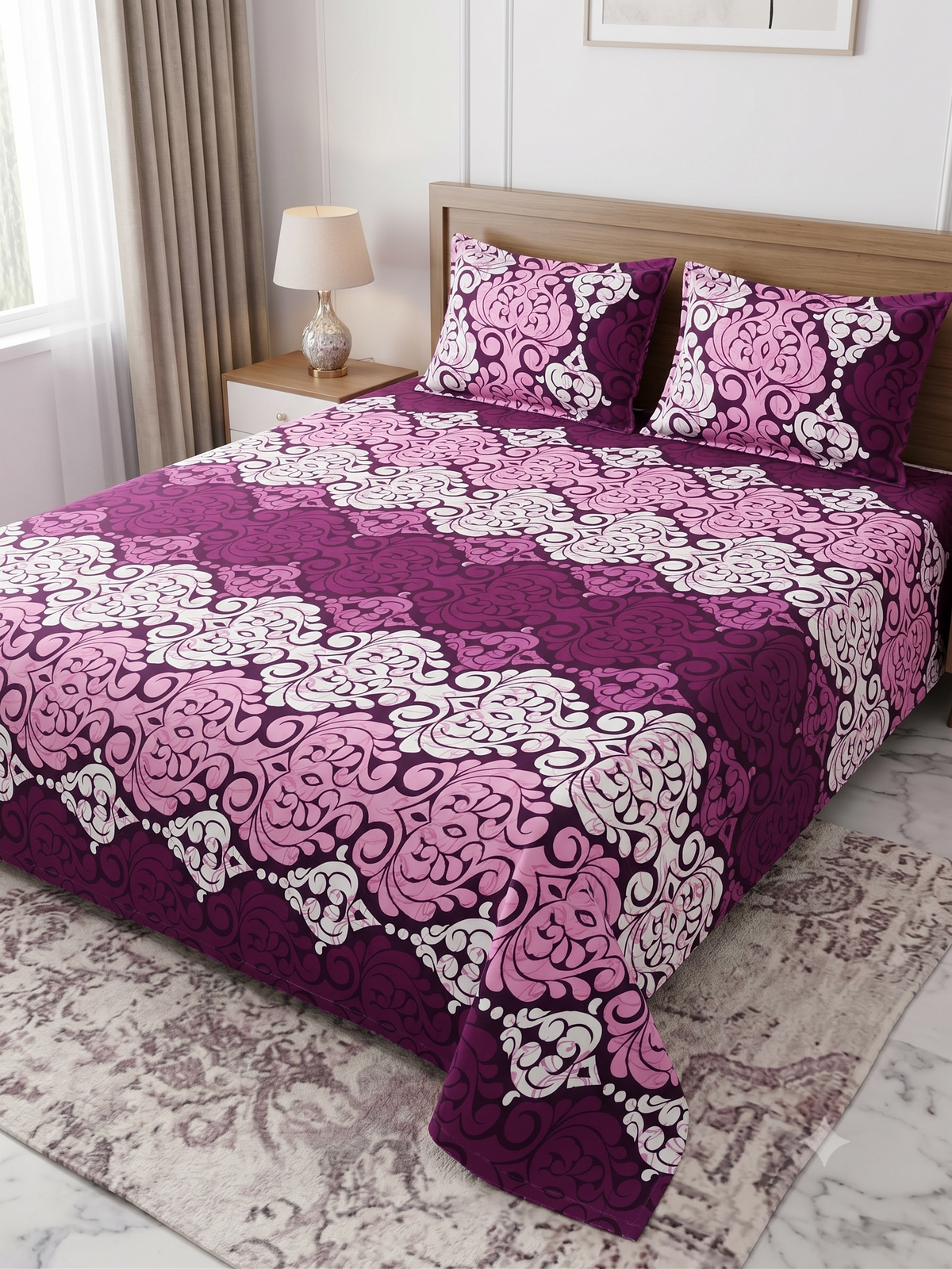 3 Pcs Bed Sheets (Crystal Fabric)