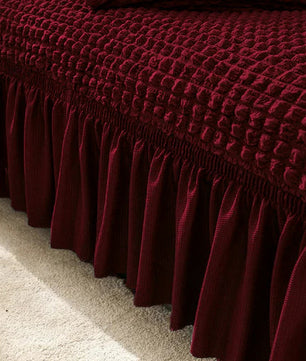 Bubble Sofa Covers  (Maroon) With Free Cushion Covers