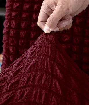 Bubble Sofa Covers  (Maroon) With Free Cushion Covers