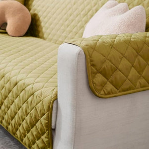 Cotton Quilted Sofa Runner - Sofa Coat Beig