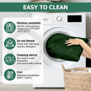 Cotton Quilted Sofa Runner - Sofa Coat Green