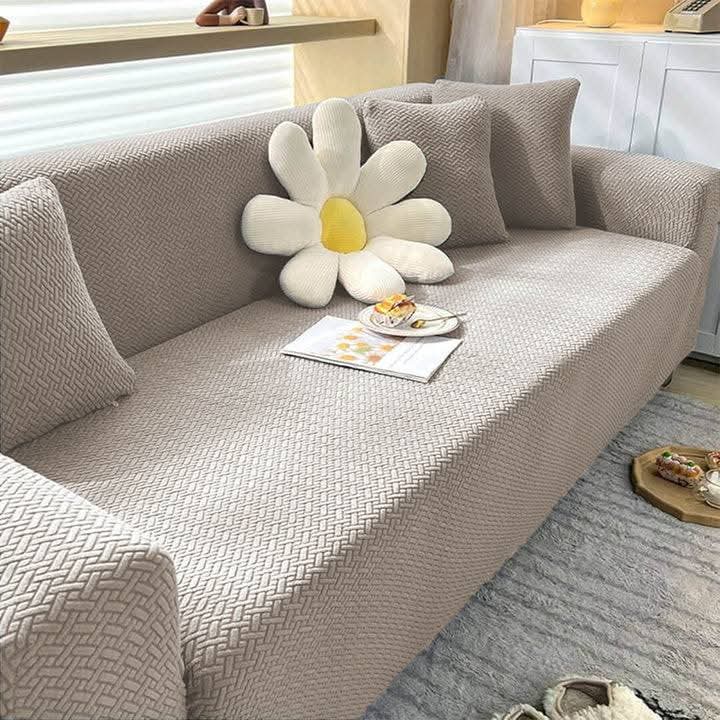 Stripe Jacquard Sofa Cover (Mouse)