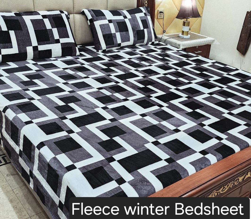 Winter Special Fleece King Size Bedsheet - B#02