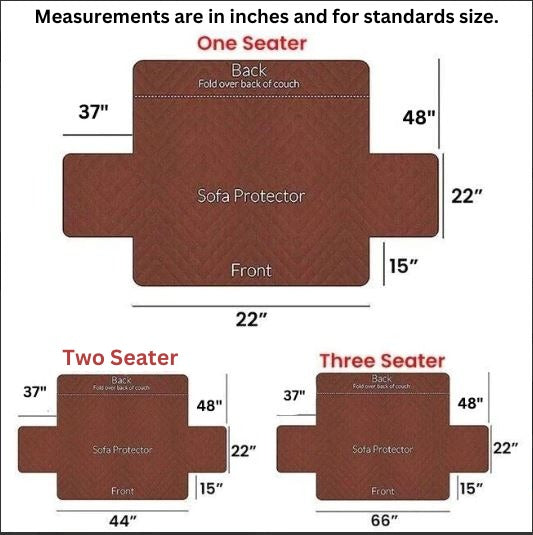 Cotton Quilted Sofa Runner - Sofa Coat Brown