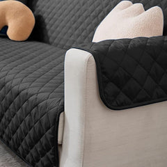 Cotton Quilted Sofa Runner - Sofa Coat Grey