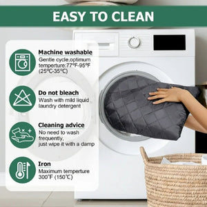 Cotton Quilted Sofa Runner - Sofa Coat Grey