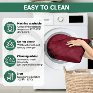 Cotton Quilted Sofa Runner - Sofa Coat Maroon