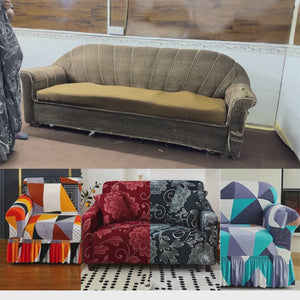 Printed Jersey Sofa Cover