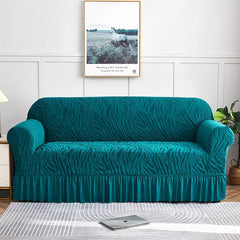 Zebra Velvet Sofa Covers  (Zinc)