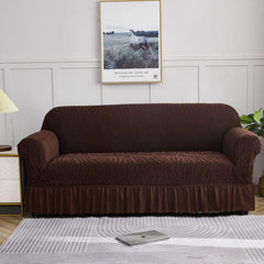 Zebra Velvet Sofa Covers (Dark Brown)