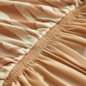 Zebra Velvet Sofa Covers (Beige)