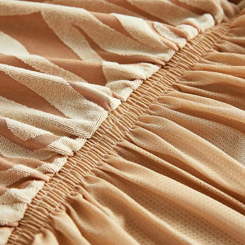 Zebra Velvet Sofa Covers (Beige)